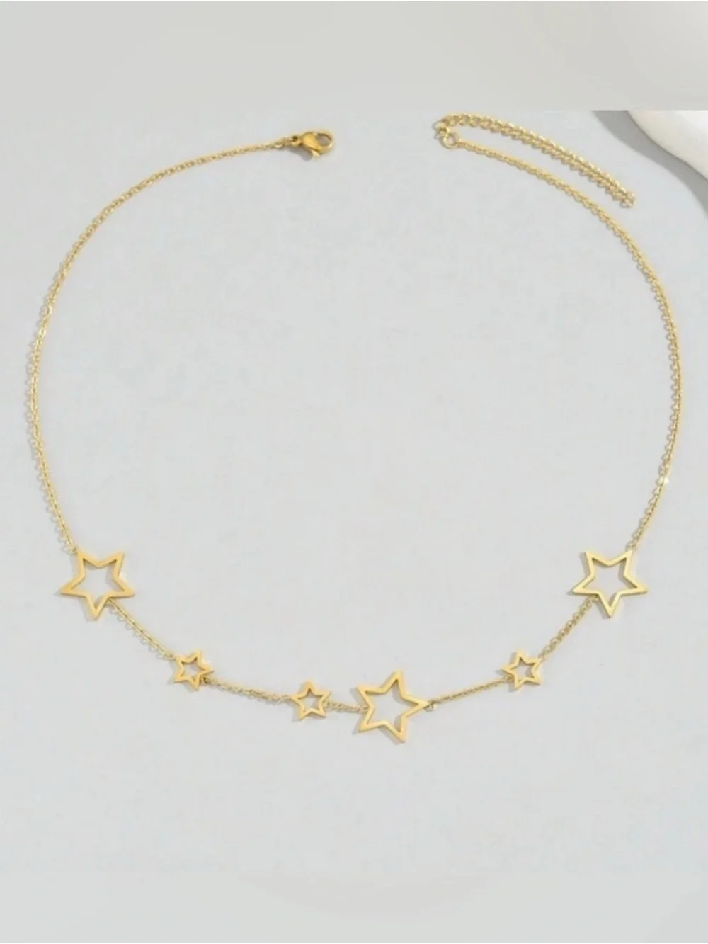 Gold Plated Stainless Steel Star Necklace | Celestial Layering Piece